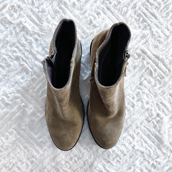 Eskandalo & Kaos Suede Wedge Booties - Picture 2 of 7